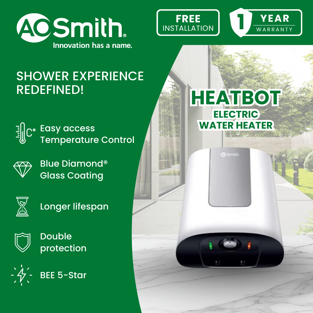 A. O. Smith Heatbot SZS-015/25 Electric Storage Water Heater, 15L or 25L, Wall Hung