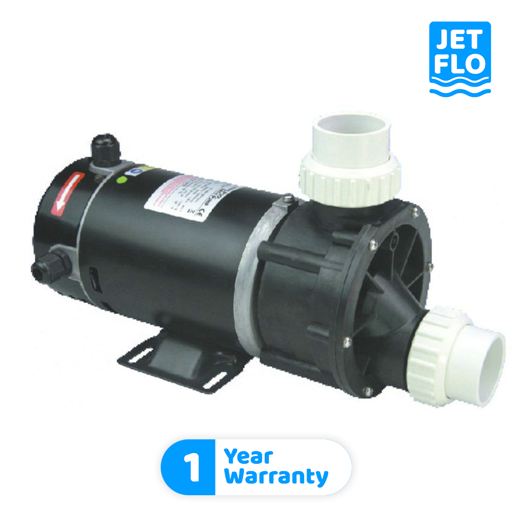Jet-Flo WDH100 Spa Pump .75Kw (1.0 Hp) 3.8A with built in Air Switch