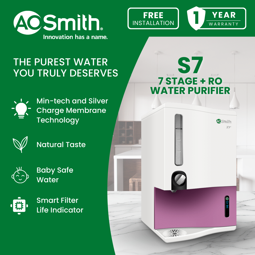 A. O. Smith S7 7-Stage RO Water Purifier, with Mineralizer and Silver-Charged Membrane