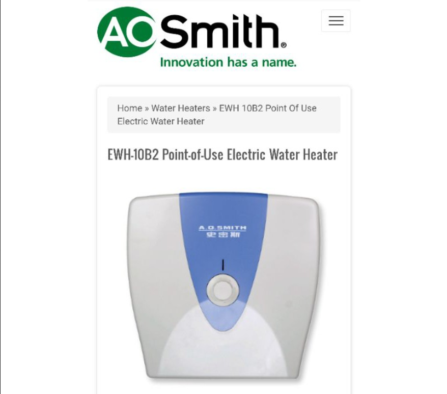 A. O. Smith 10L Electric Storage Water Heater
