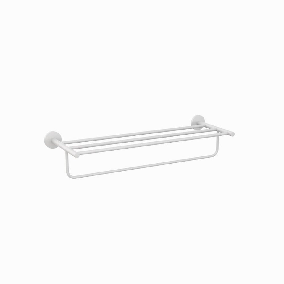 Jaquar ACN-1181S Towel Shelf 600mm with lower hanger, Stainless Steel (Colors: Chrome, Black Matte, White Matte, Gold)