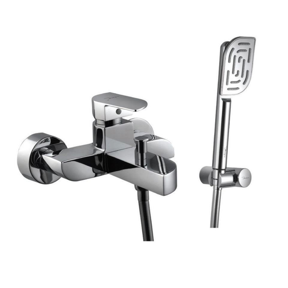 Jaquar ALI-CHR-85119SHK SINGLE LEVER BATH & SHOWER MIXER WITH SHOWER KIT (85537, 571 & 555), WALL MOUNTED