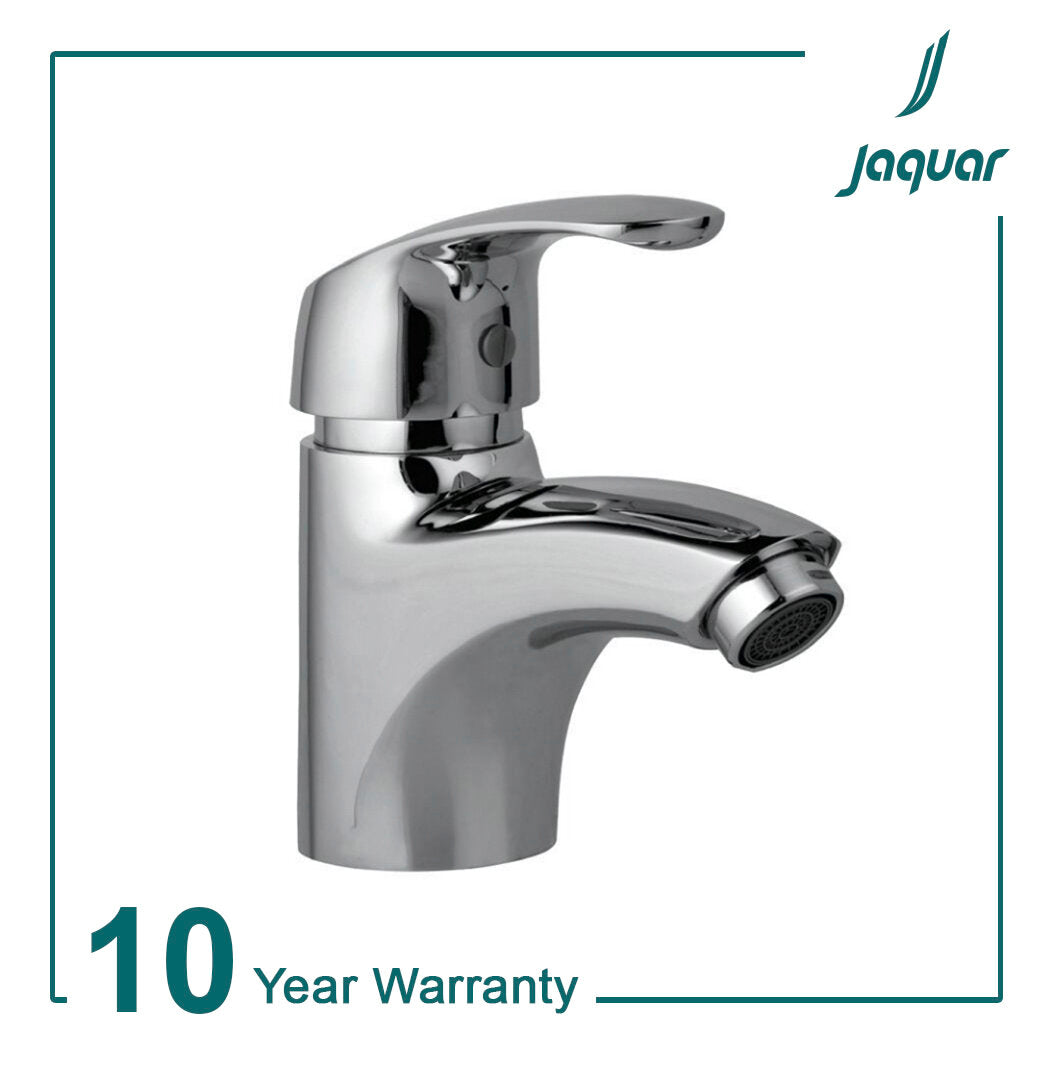 Jaquar EKO-CHR-33001B SINGLE LEVER BASIN MIXER WITHOUT POPUP WASTE, WITH 375MM LONG BRAIDED HOSES