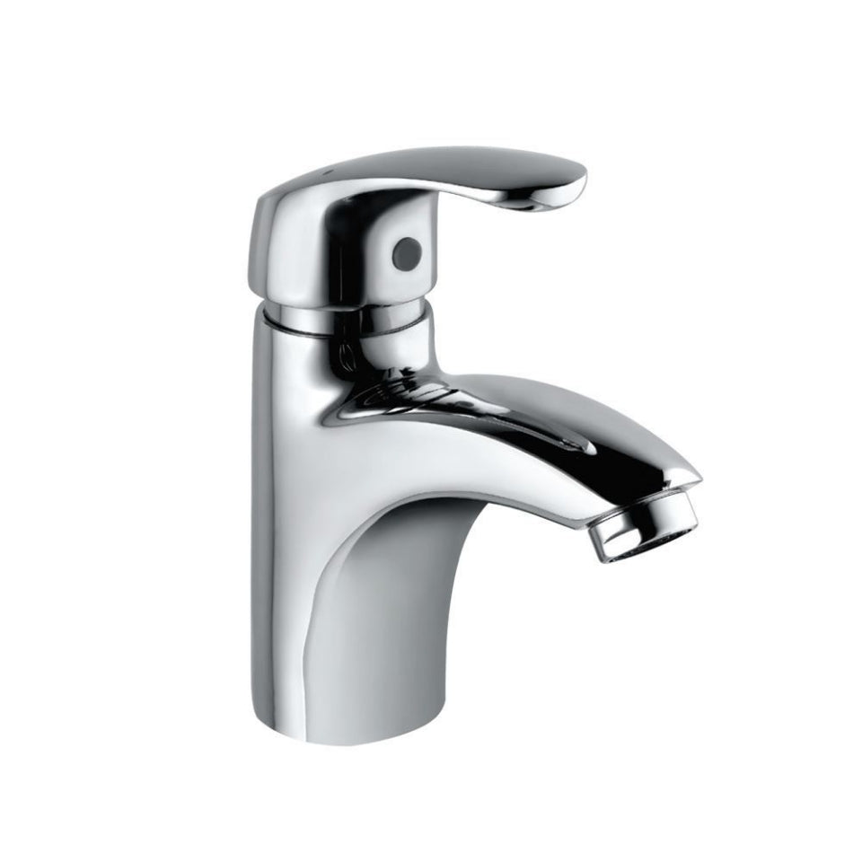 Jaquar EKO-CHR-33023B Single Lever Extended Basin Mixer (Height - 83mm) w/o popup waste, with 375mm Long Braided Hoses