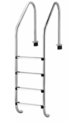 Jet-Flo 71528 Stainless Steel Ladder  4 Steps