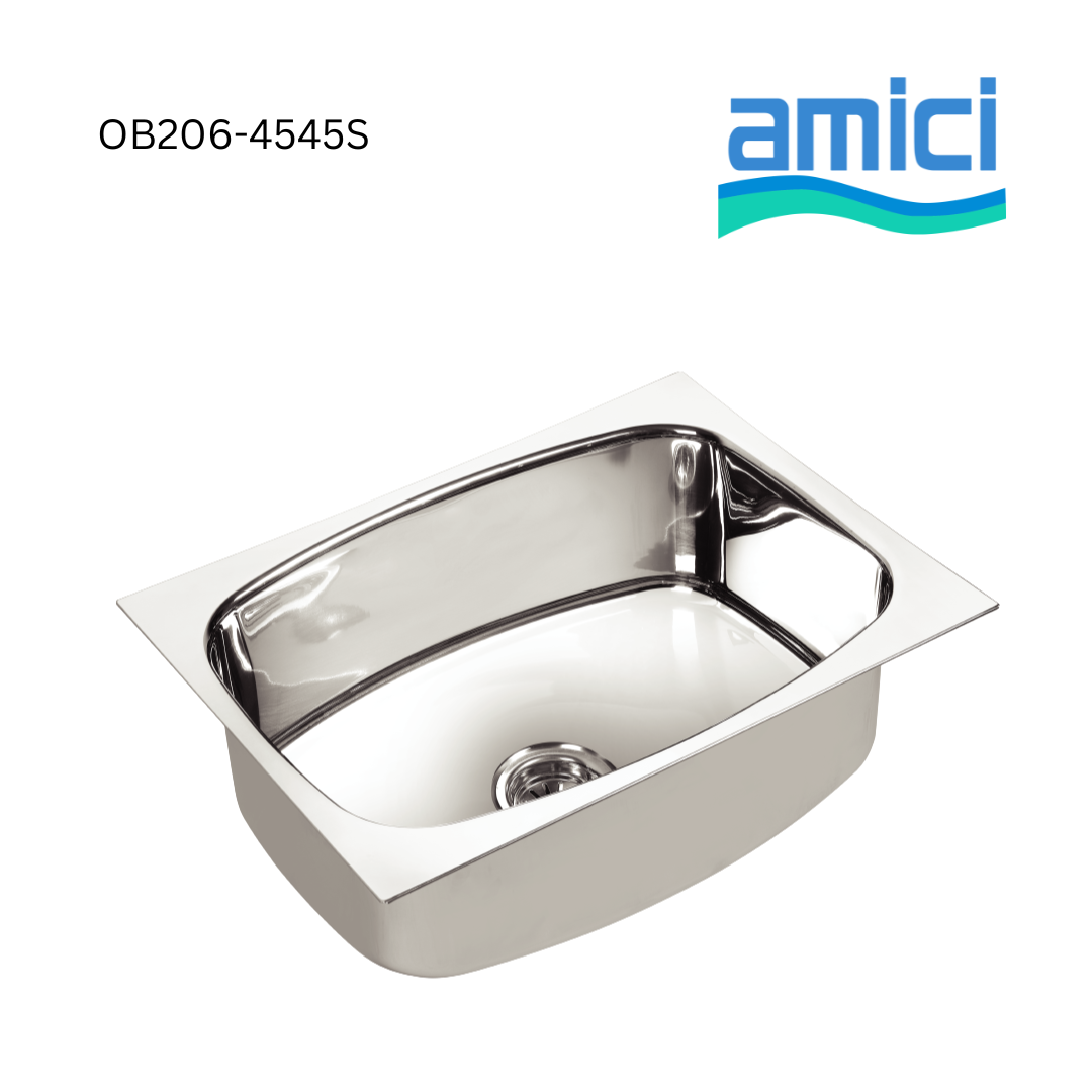 Aqua-Fide Oval Bowl Kitchen Sink, Round, Satin