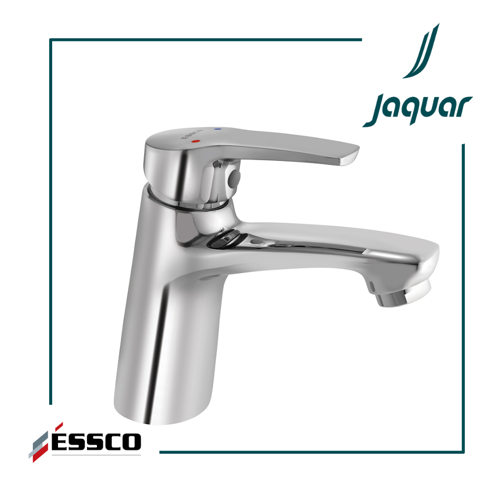 Essco STE-CHR-107011B Single Lever Basin Mixer Without Popup Waste with 450mm Long Braided Hoses