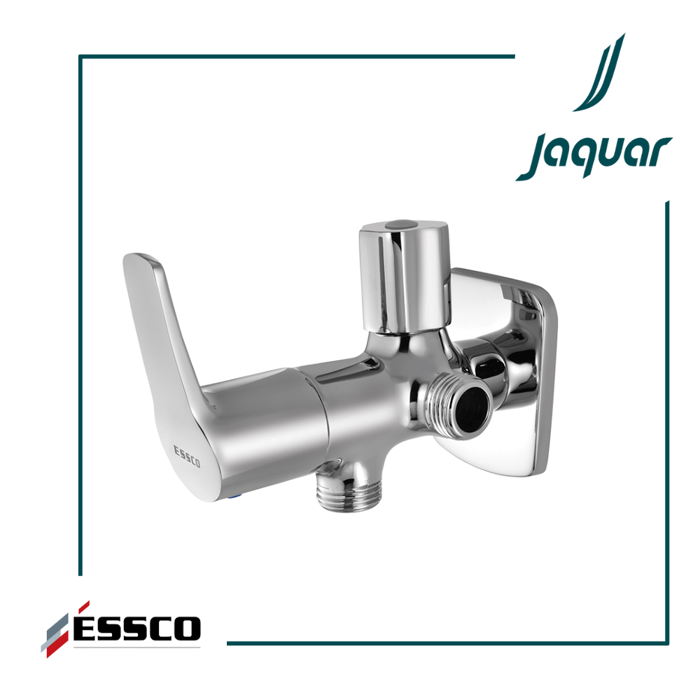 Essco STE-CHR-107067 2-Way Angular Stop Cock with Wall Flange