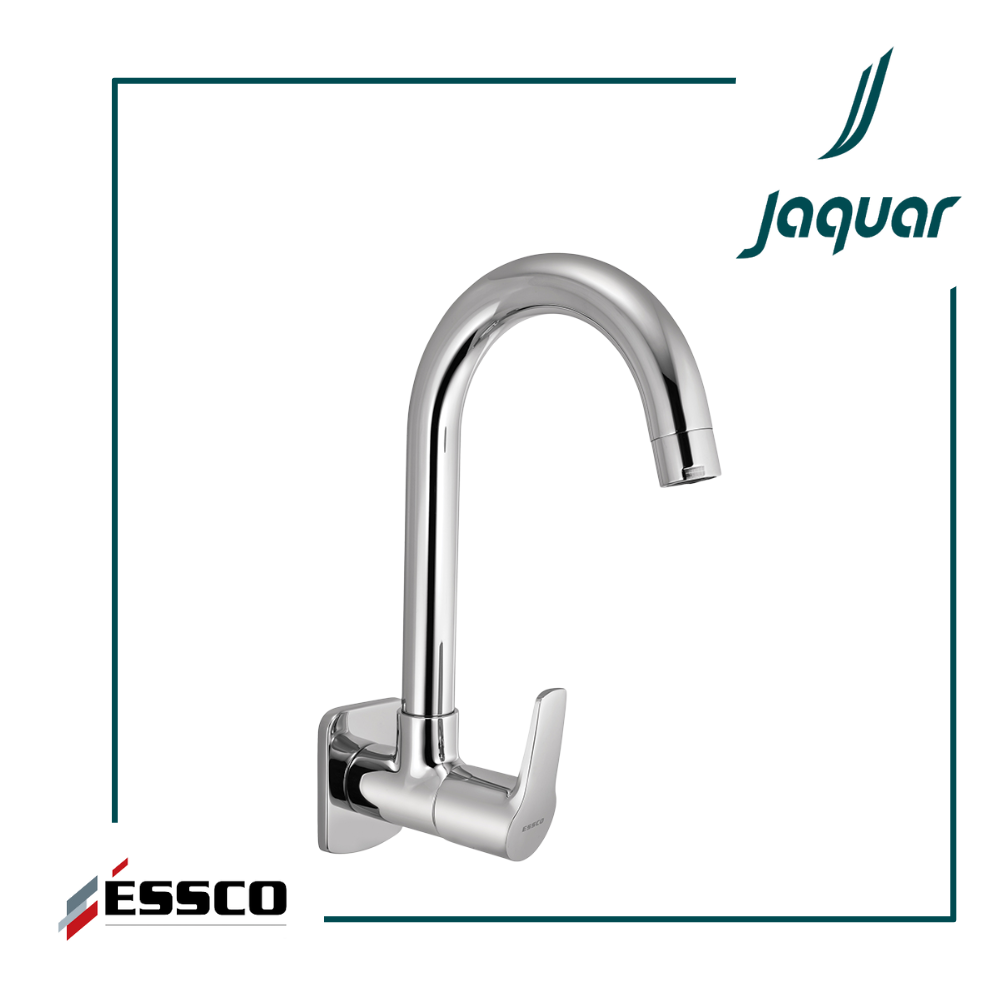 Essco STE-CHR-107347 Sink Cock with Swinging Spout (Wall Mounted Model) with Wall Flange