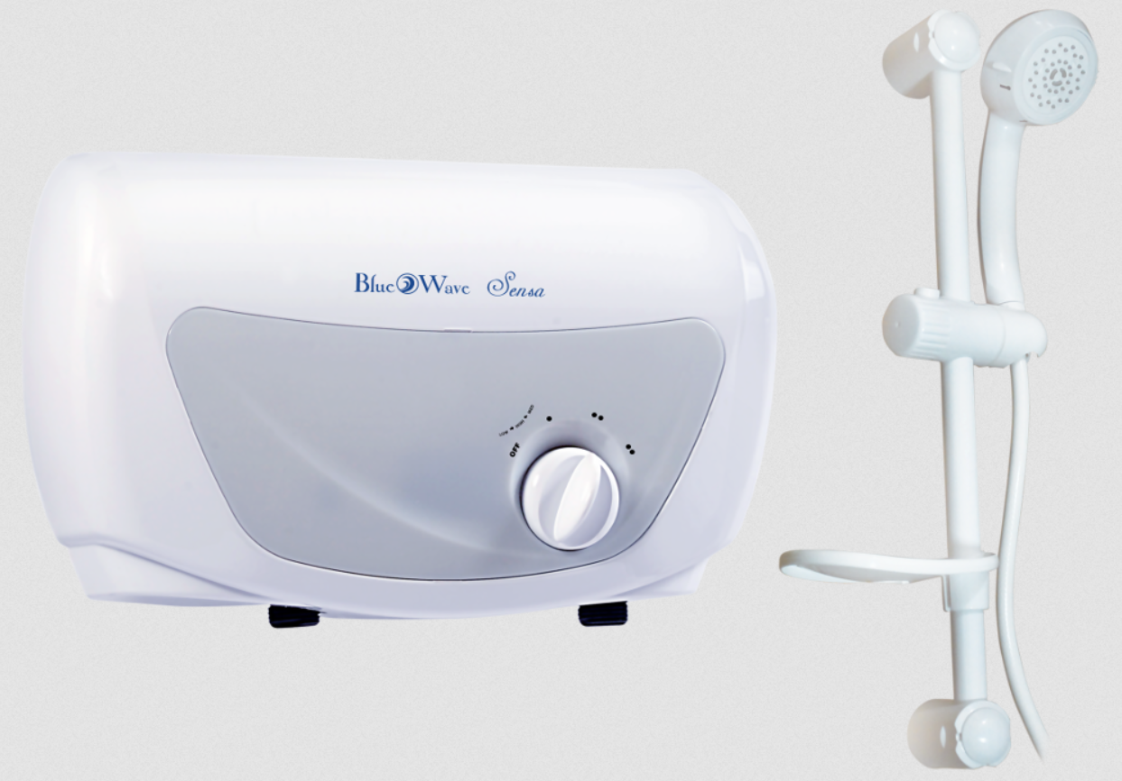BlueWave Sensa Shower Heater 3.5/4.5kW with Slidebar Set (White)