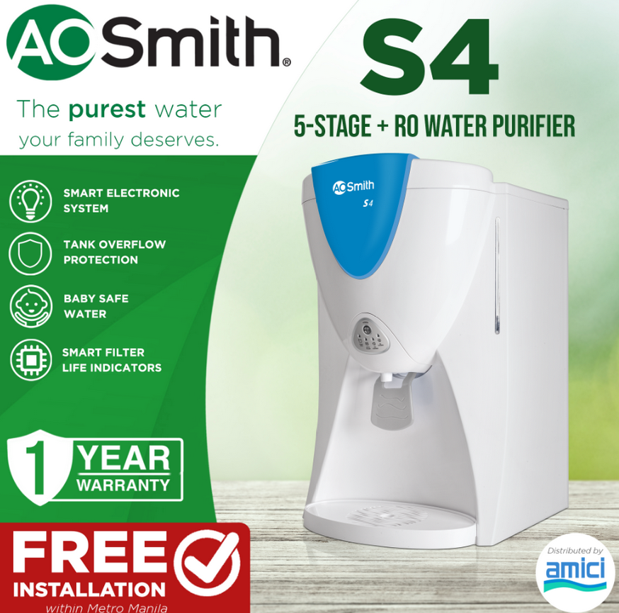 A.O Smith S4 RO Water Purifier (White/Blue)