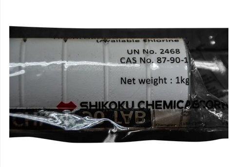 TCCA 90% Chlorine Tablet for Swimming Pool Cleaning, 1Kg, 5-Tablets per Tube, 3" diameter