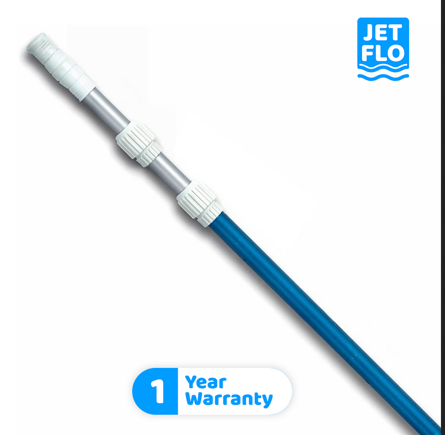 Jet-Flo Telescopic Pool Pole/Handle 3 section x 5' length, 5'-15'