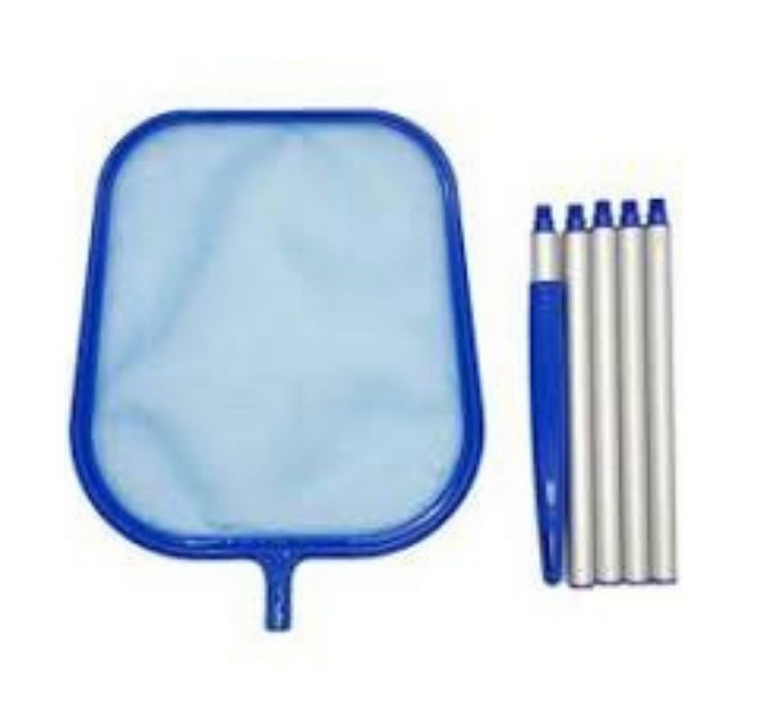 Jet-Flo Leaf Skimmer Net/Scoop with 5-section hand pole for Swimming Pool Cleaning