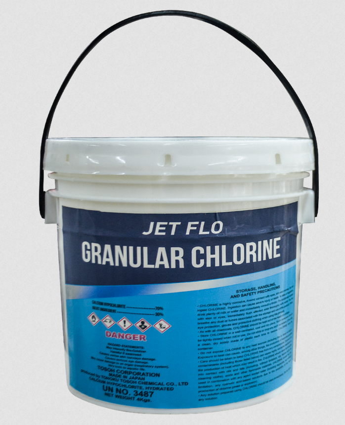 Jet-Flo Granular Chlorine 4kg/Pail (Calcium Hypochlorite 70%)