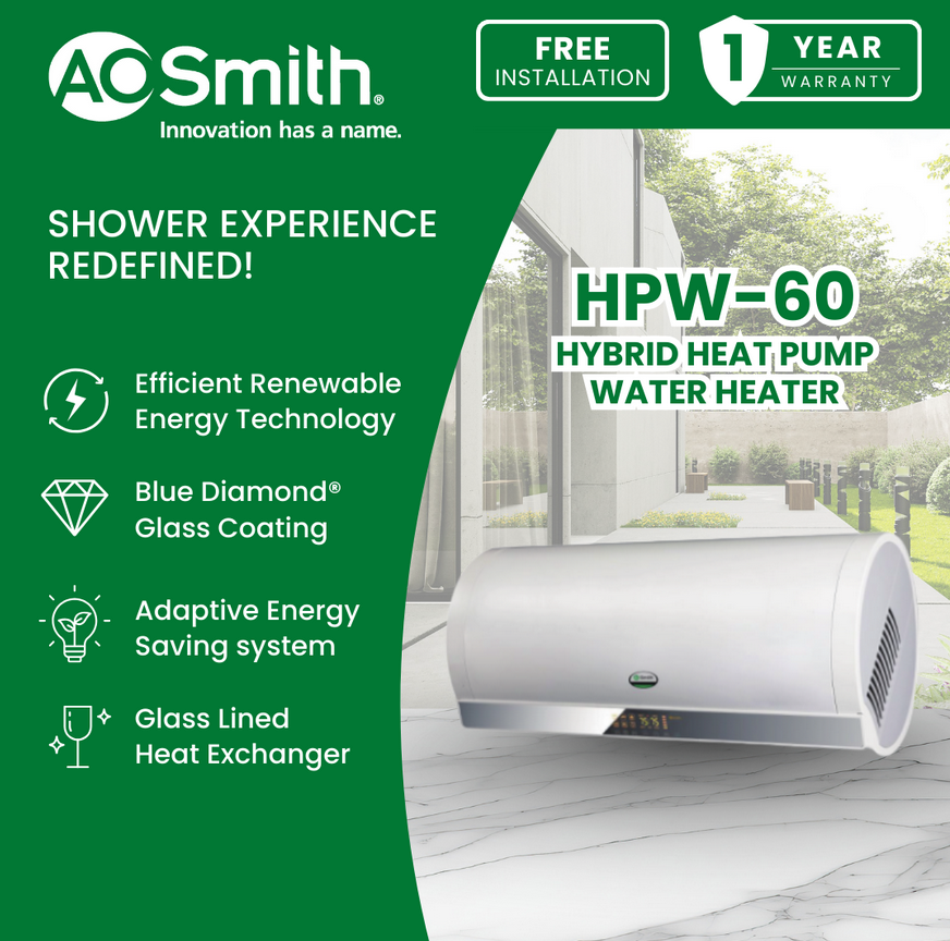 A. O. Smith HPW-60 Hybrid Heat Pump Storage Water Heater, 15 Gallons