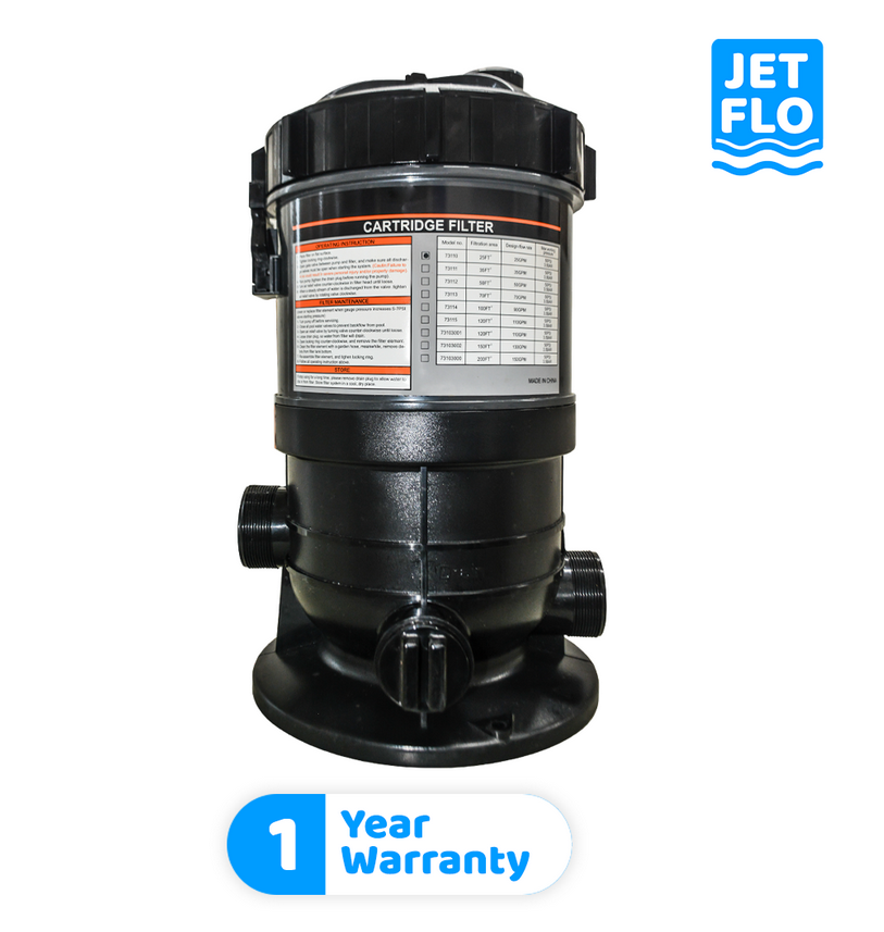 Jet-Flo 73110 Swimming Pool Cartridge Filter, 25 gpm