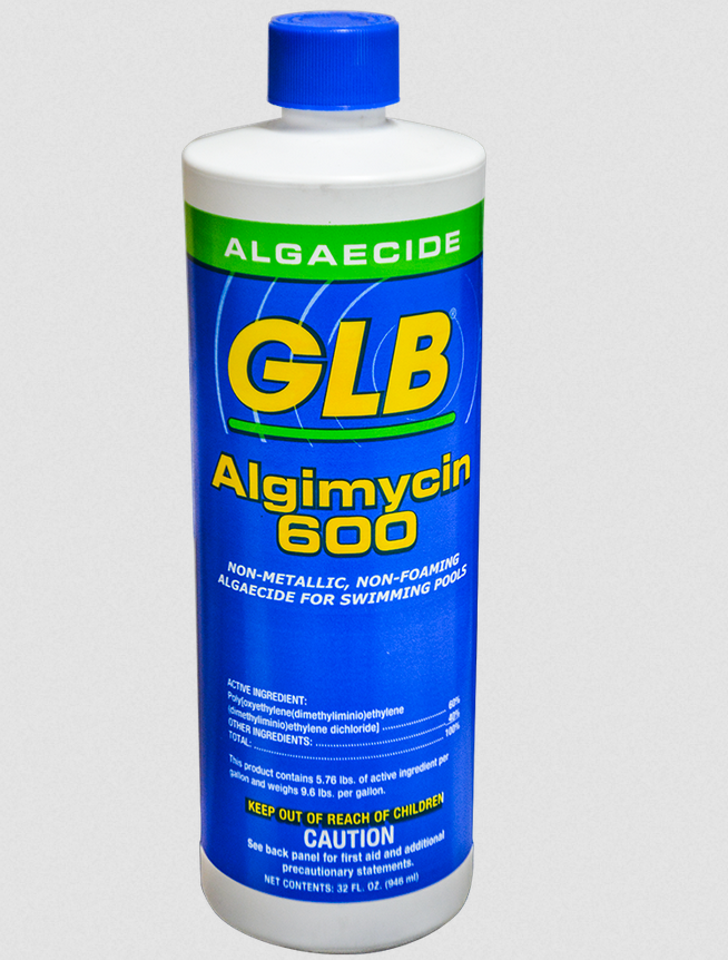 GLB Algimycin 600, Algaecide for Swimming Pools, 946ml (1 quart)
