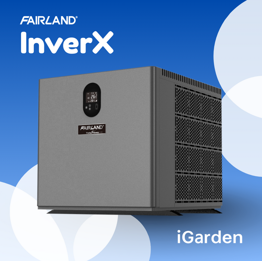 Fairland InverX Heater For Swimming Pool, Full Inverter Heat Pump, 10 Years Warranty on Compressor and Heat Exchanger