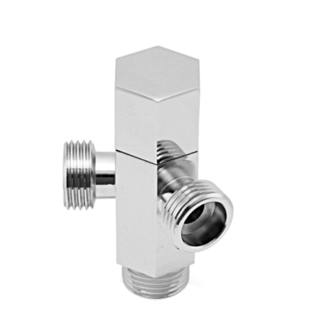 Jet-Flo Brass 2-way Angle Valve 1/2" with brass handle