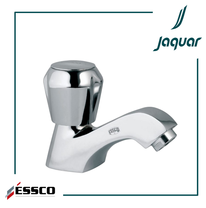 Essco MQT-CHR-507KN Basin Tap/Faucet, Heavy Duty Pillar Cock with Aerator