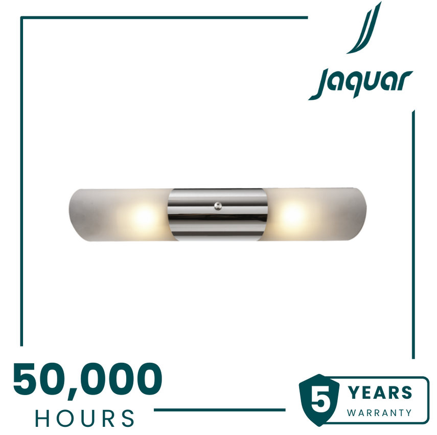 Jaquar 2 LT Opal Glass Wall Lamp, DBL-CHR-MB12021262A