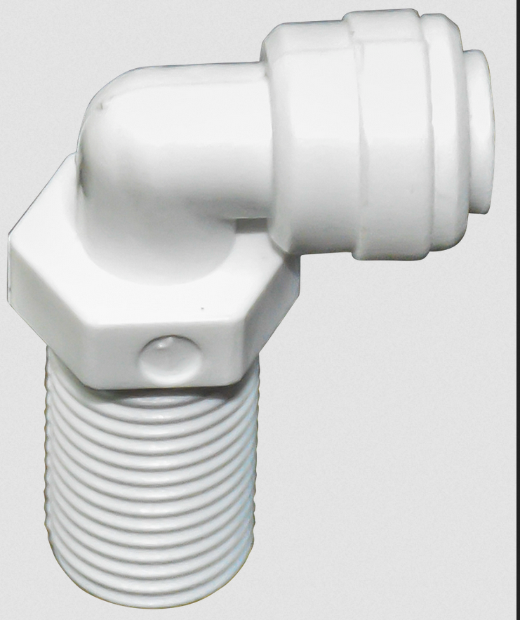 Water Purifier Fittings for A. O. Smith 328390-000 Male Elbow Connector - Tube OD 1/4", Thread BSPP 1/4-19