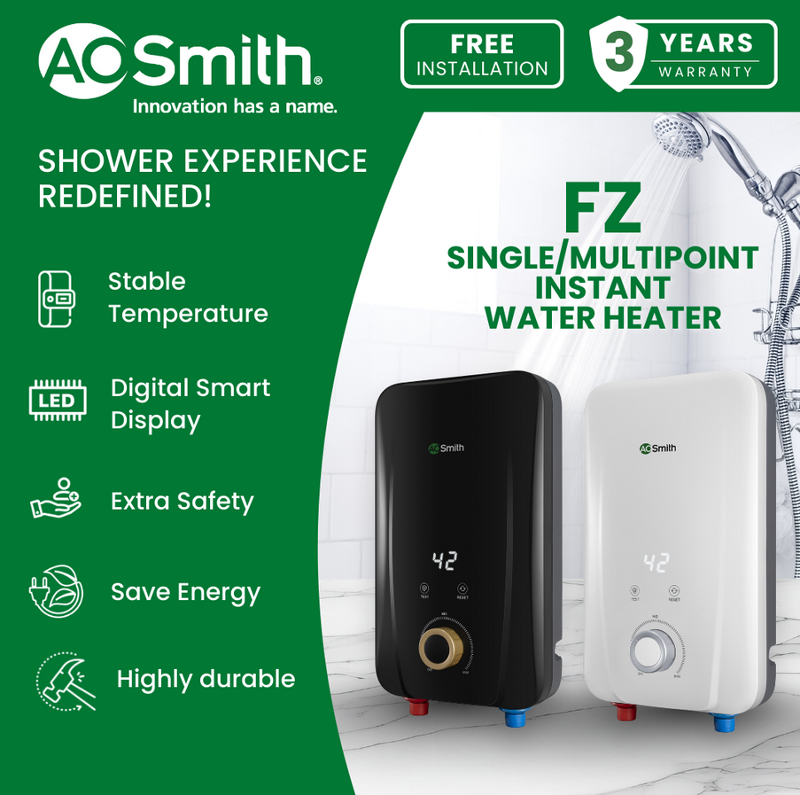 A.O. Smith FZ Instant Water Heater, Single or Multipoint