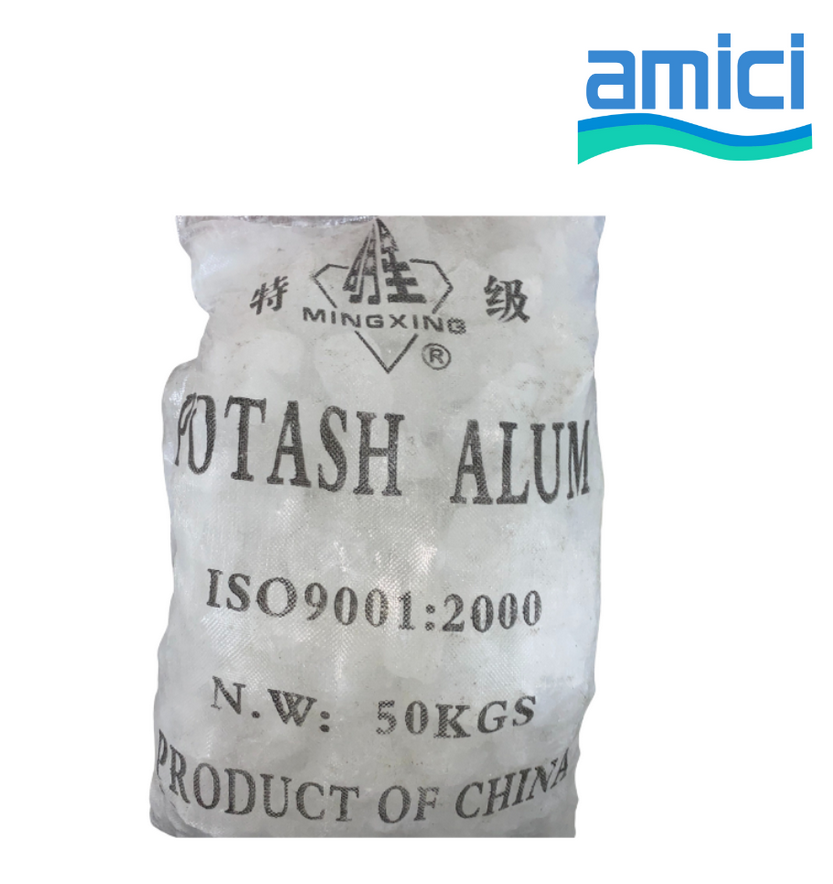 Potash Alum (Tawas), Clarifier and Flocculant for Swimming Pool, 50kg/bag