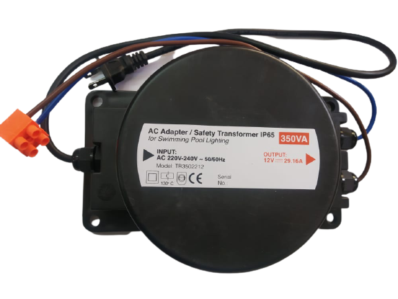 Jet-Flo TR3502212 TF-350C IP65 Toroid Transformer 350W output 12V, 1m cable & 20cm lead wires & connector